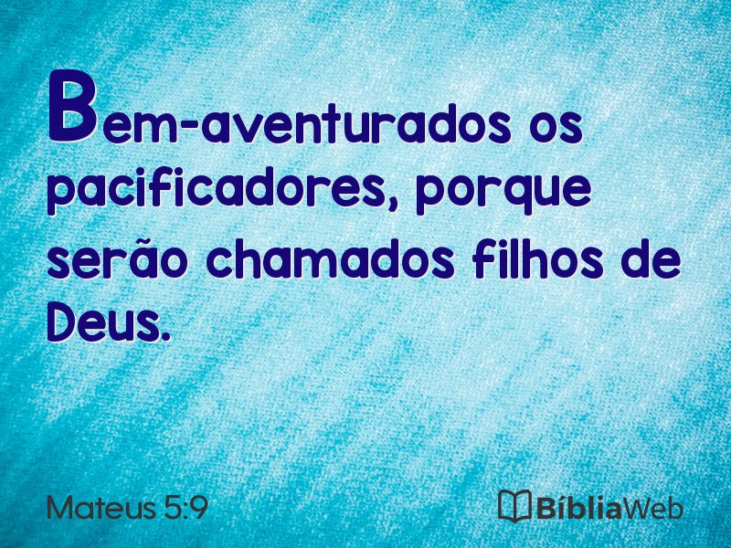 Mateus 5:9 em imagem para compartilhar