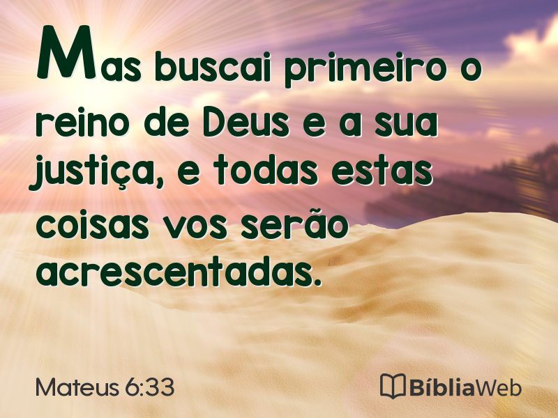 Mateus 6:33 em imagem para compartilhar