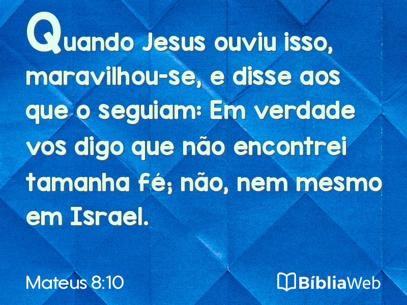 Mateus 8:10 em imagem para compartilhar