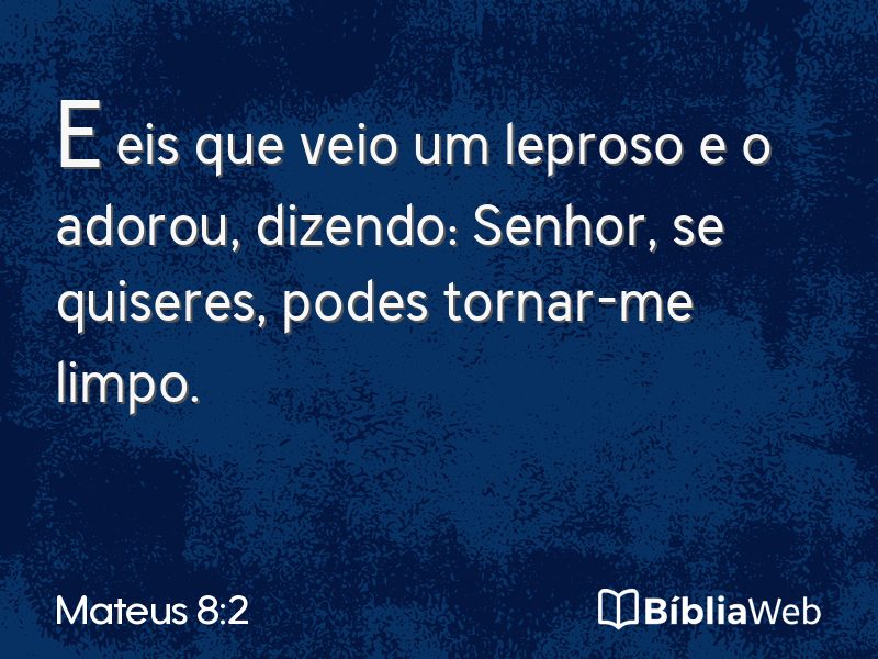 Mateus 8:2 em imagem para compartilhar