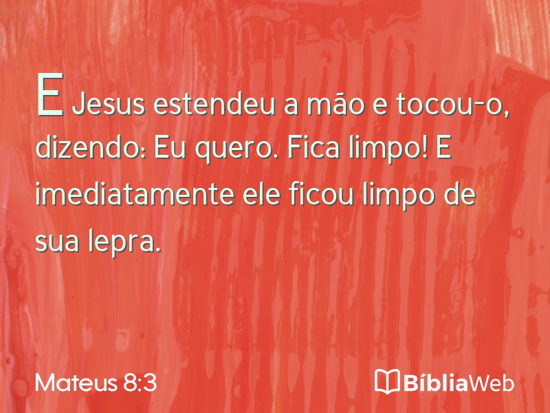 Mateus 8:3 em imagem para compartilhar