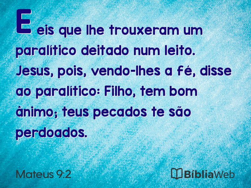 Mateus 9:2 em imagem para compartilhar