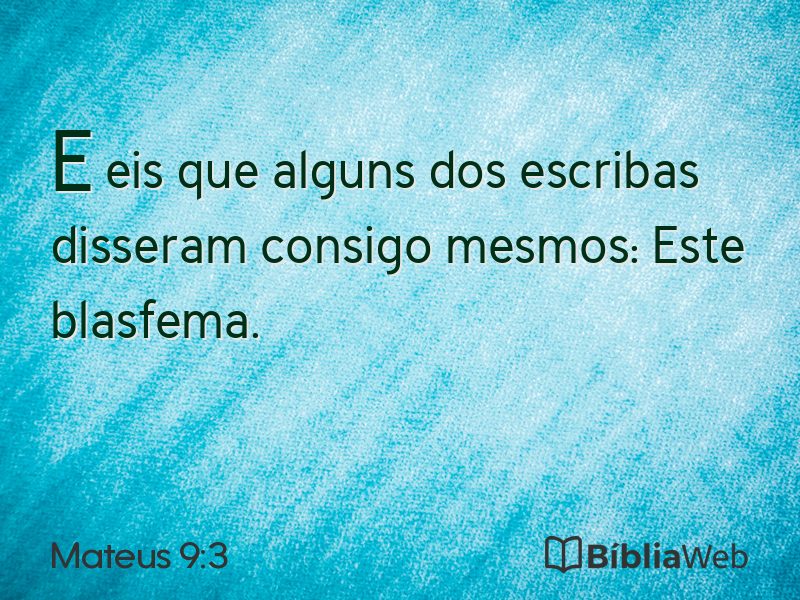 Mateus 9:3 em imagem para compartilhar