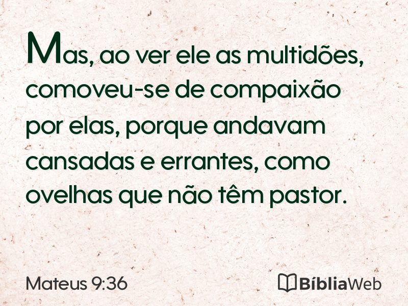 Mateus 9:36 em imagem para compartilhar