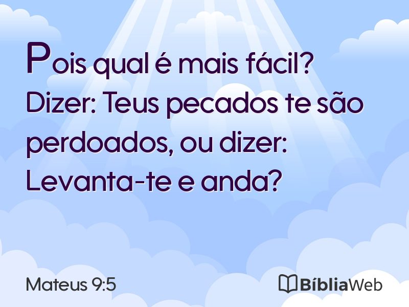 Mateus 9:5 em imagem para compartilhar