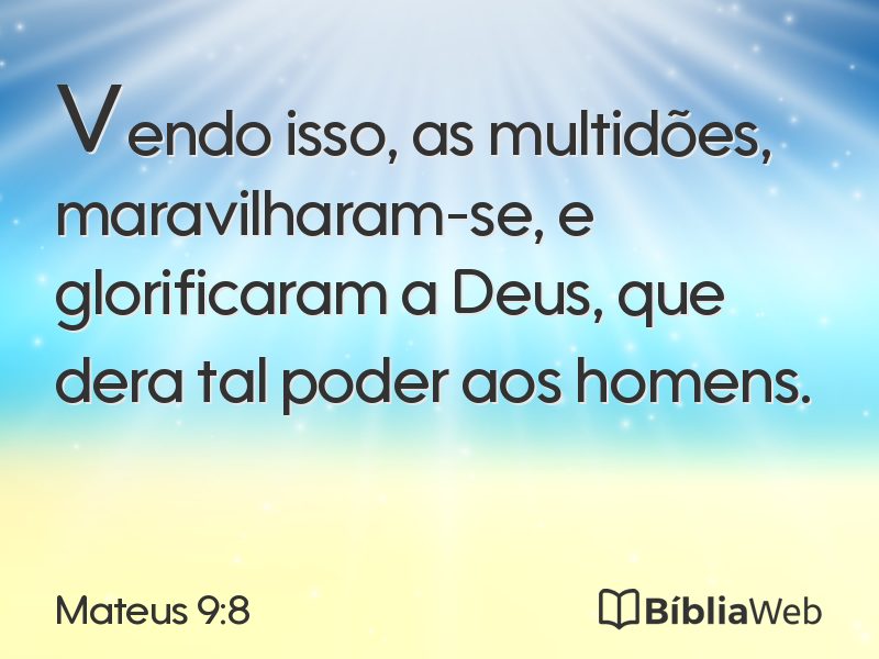 Mateus 9:8 em imagem para compartilhar
