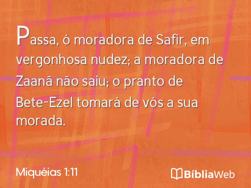 Miquéias 1:11 em imagem para compartilhar