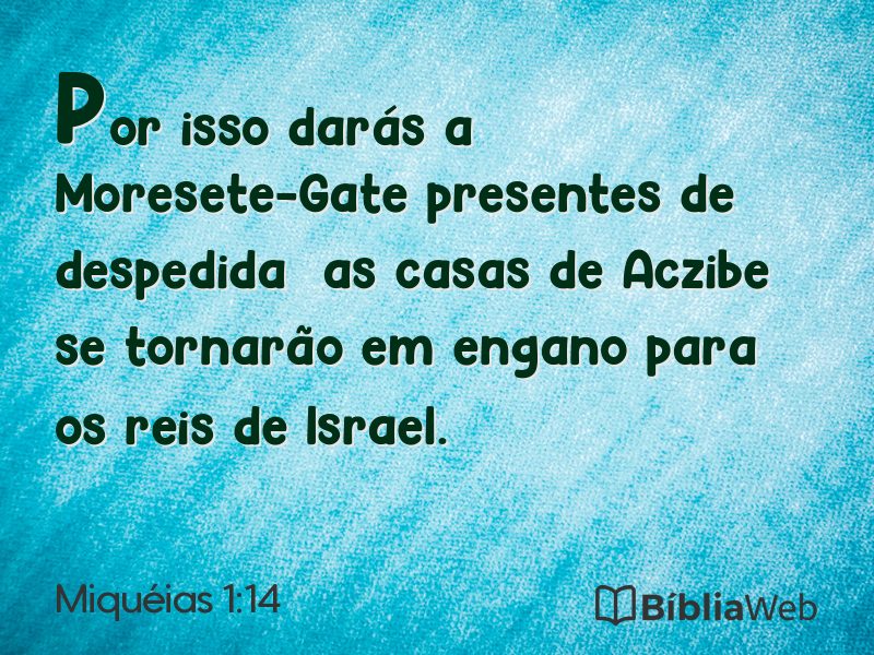 Miquéias 1:14 em imagem para compartilhar