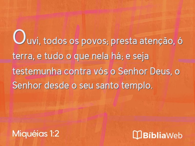 Miquéias 1:2 em imagem para compartilhar