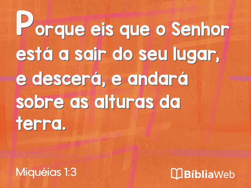 Miquéias 1:3 em imagem para compartilhar