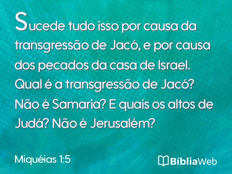 Miquéias 1:5 em imagem para compartilhar