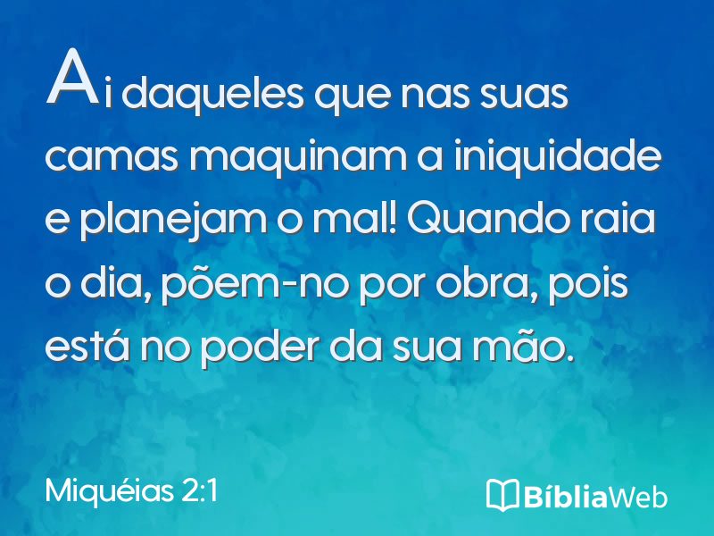Miquéias 2:1 em imagem para compartilhar
