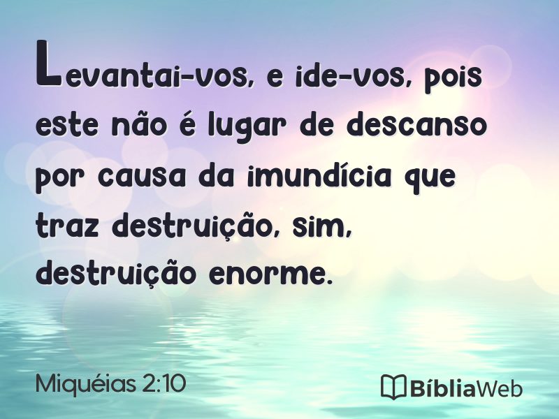 Miquéias 2:10 em imagem para compartilhar
