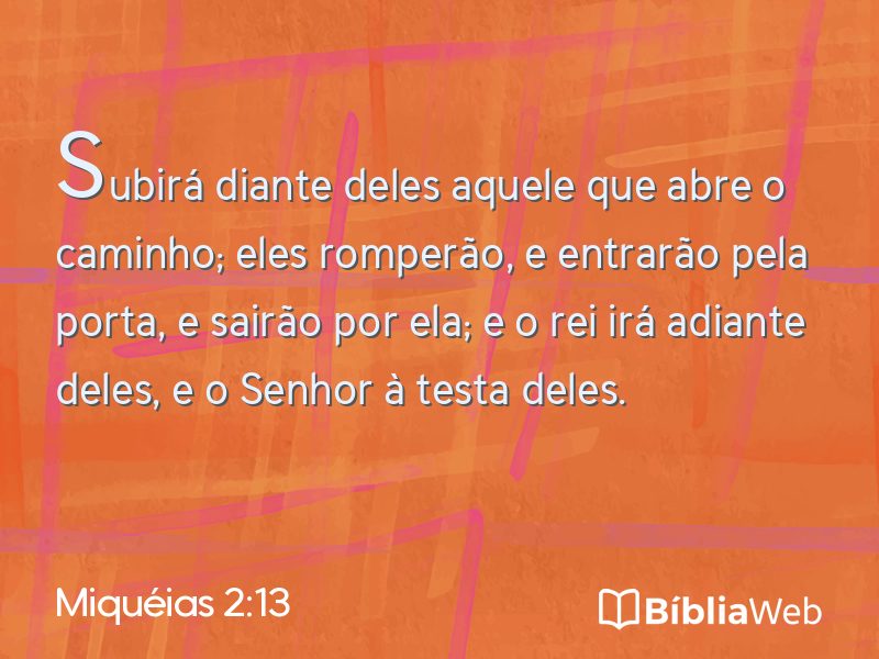 Miquéias 2:13 em imagem para compartilhar