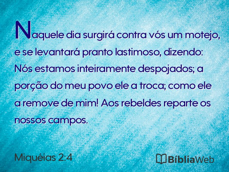 Miquéias 2:4 em imagem para compartilhar