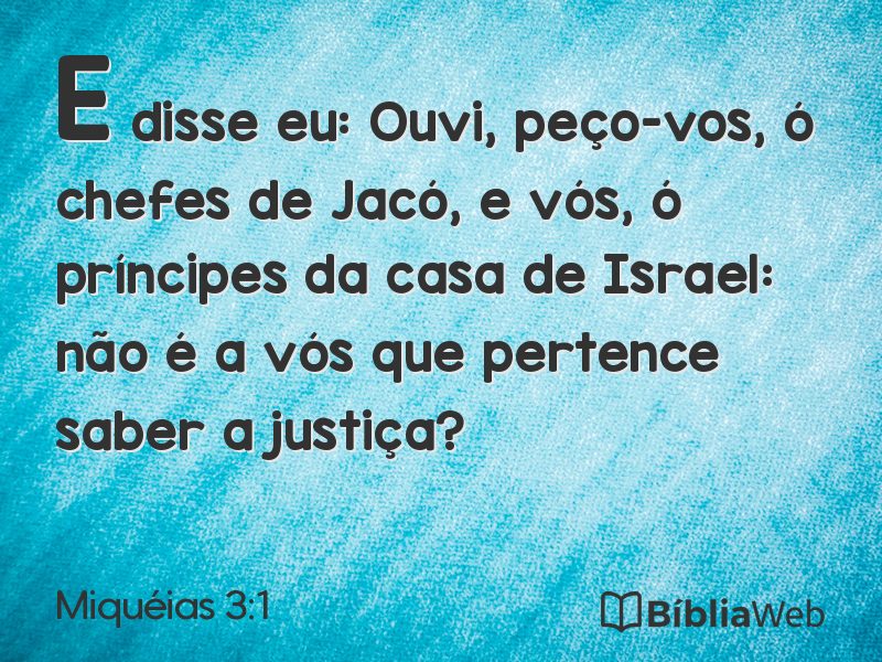 Miquéias 3:1 em imagem para compartilhar