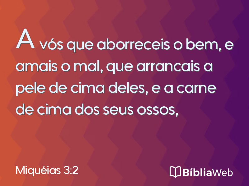 Miquéias 3:2 em imagem para compartilhar