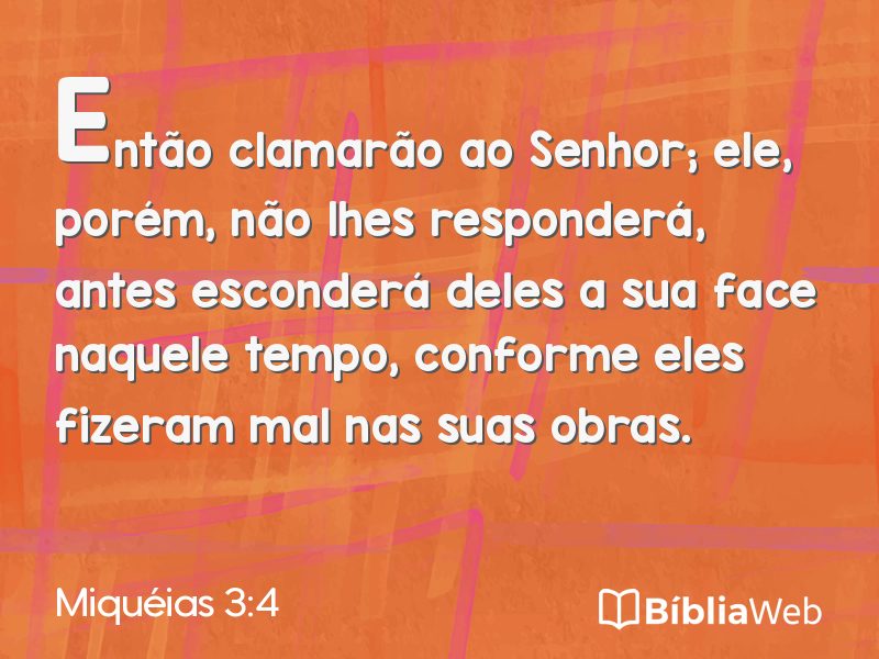 Miquéias 3:4 em imagem para compartilhar
