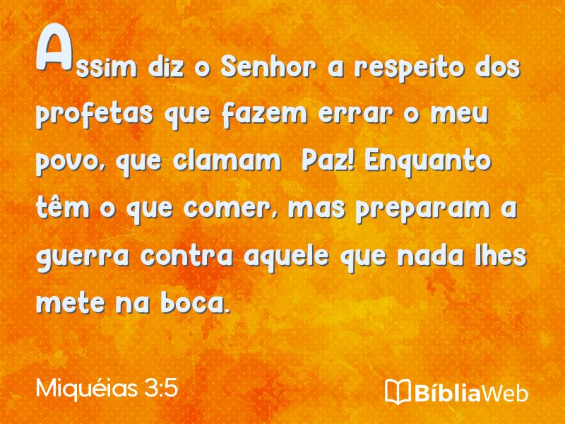 Miquéias 3:5 em imagem para compartilhar