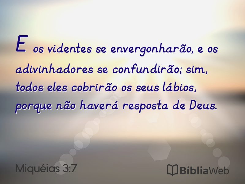 Miquéias 3:7 em imagem para compartilhar