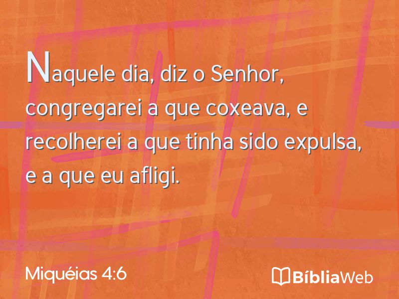 Miquéias 4:6 em imagem para compartilhar