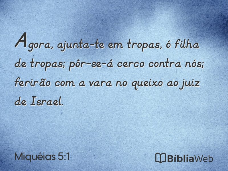 Miquéias 5:1 em imagem para compartilhar