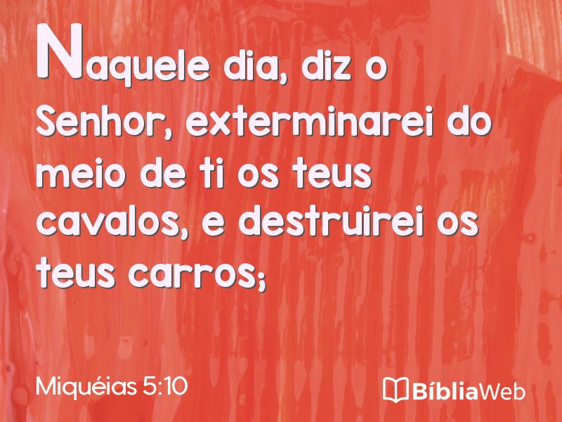 Miquéias 5:10 em imagem para compartilhar
