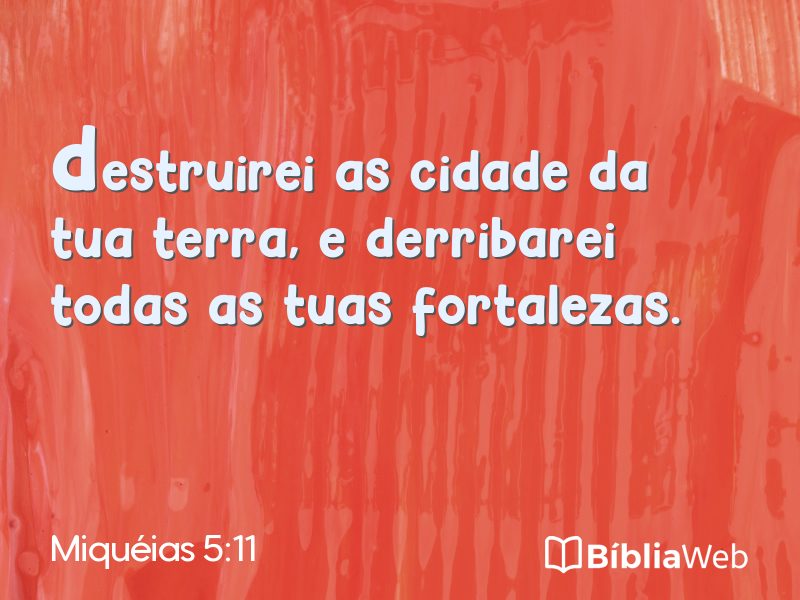 Miquéias 5:11 em imagem para compartilhar