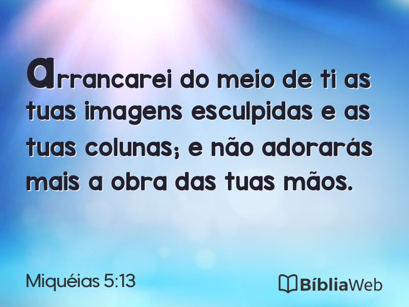 Miquéias 5:13 em imagem para compartilhar
