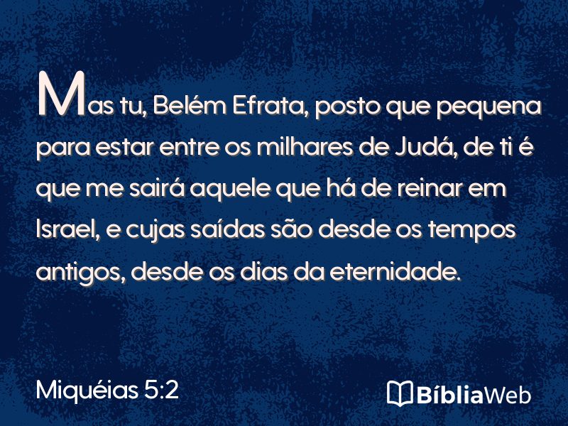 Miquéias 5:2 em imagem para compartilhar
