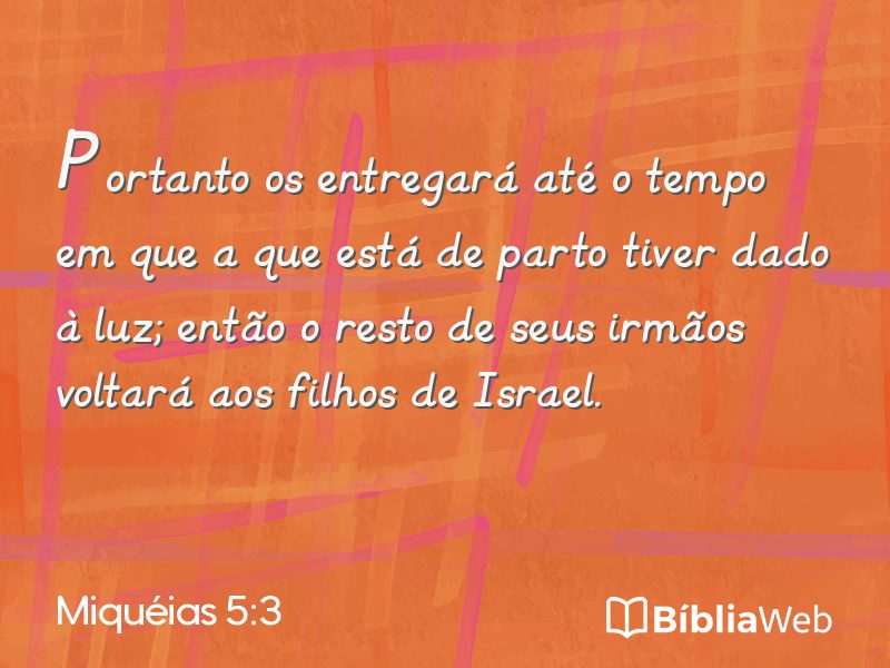 Miquéias 5:3 em imagem para compartilhar