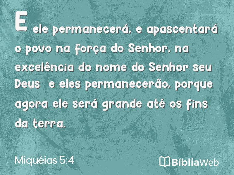 Miquéias 5:4 em imagem para compartilhar