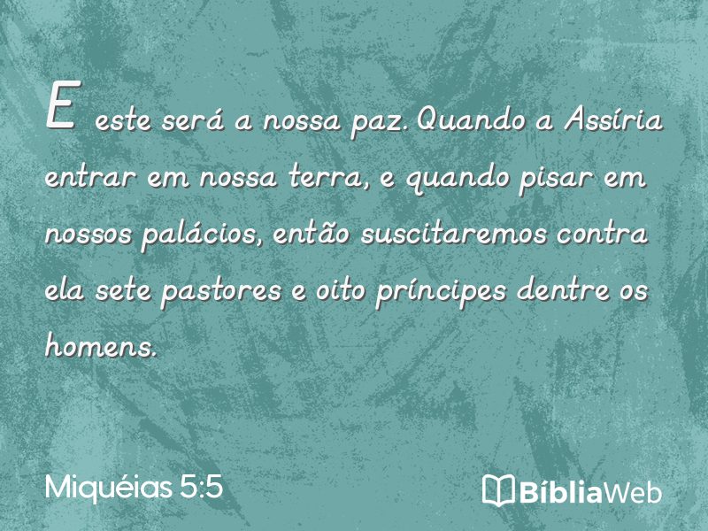 Miquéias 5:5 em imagem para compartilhar