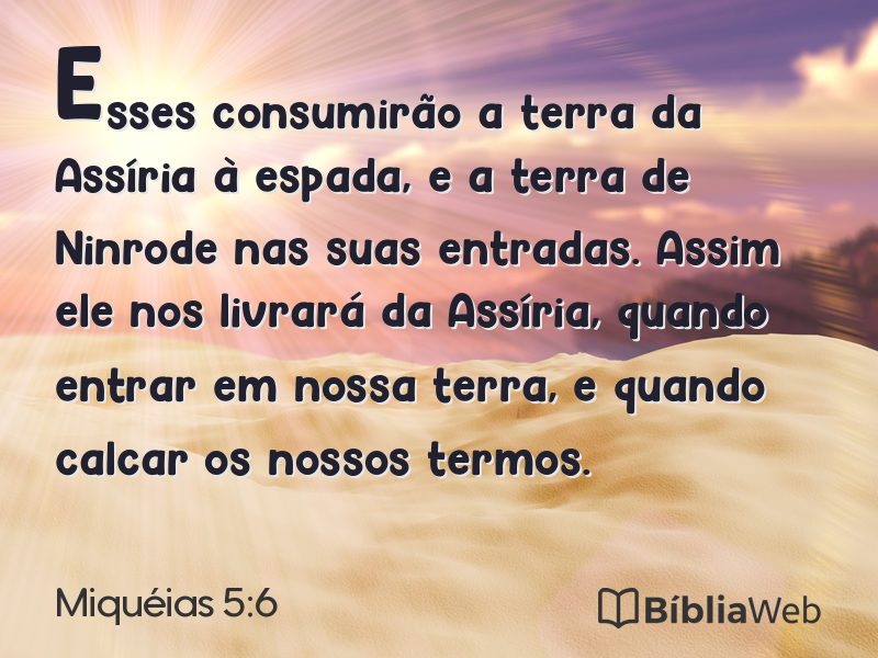 Miquéias 5:6 em imagem para compartilhar