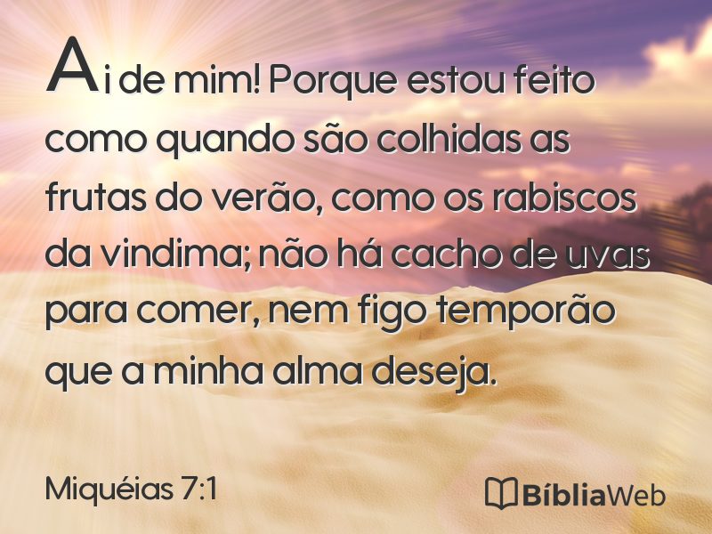 Miquéias 7:1 em imagem para compartilhar