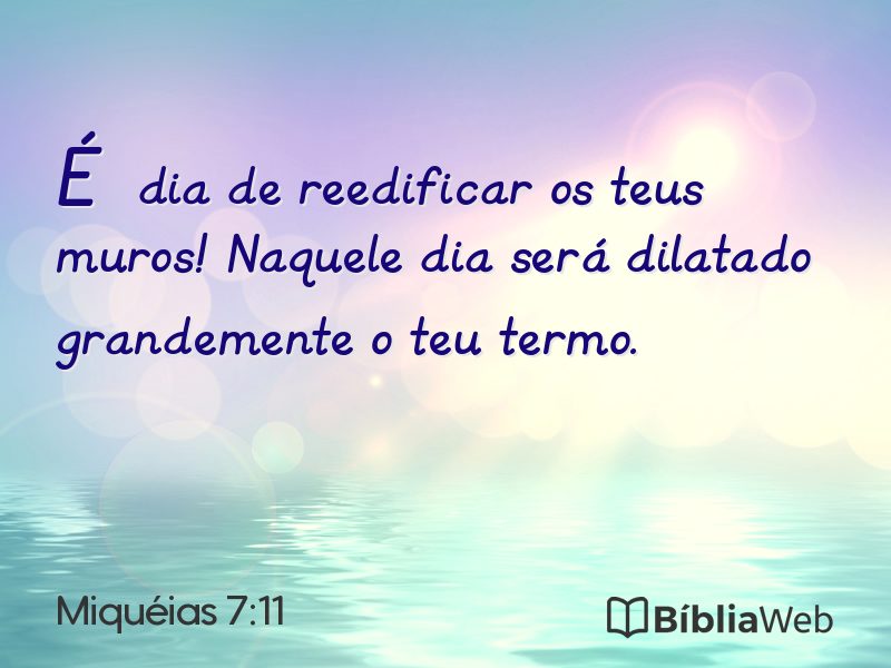 Miquéias 7:11 em imagem para compartilhar