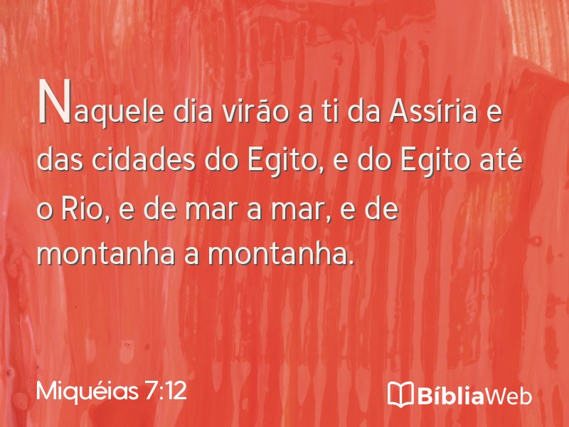 Miquéias 7:12 em imagem para compartilhar