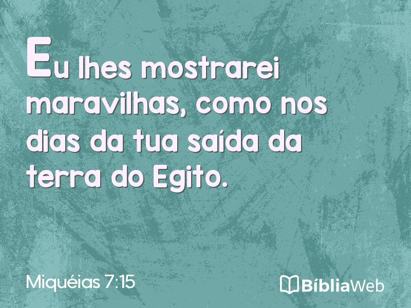 Miquéias 7:15 em imagem para compartilhar