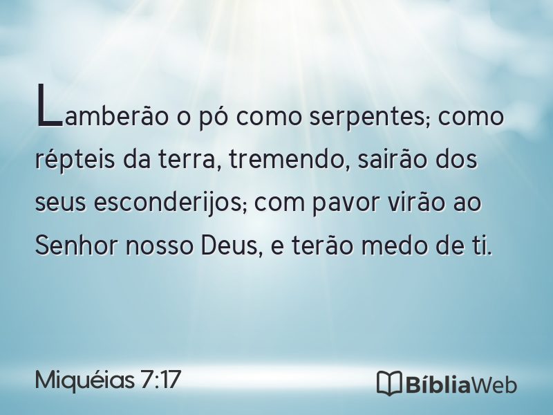 Miquéias 7:17 em imagem para compartilhar