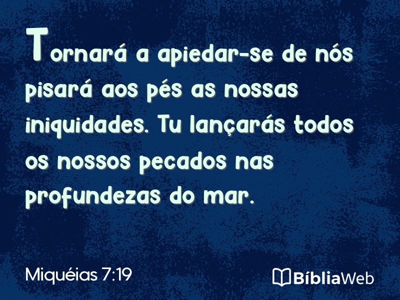 Miquéias 7:19 em imagem para compartilhar