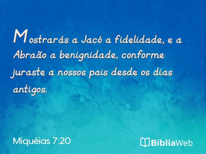 Miquéias 7:20 em imagem para compartilhar