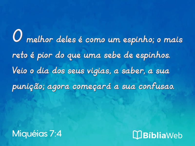 Miquéias 7:4 em imagem para compartilhar
