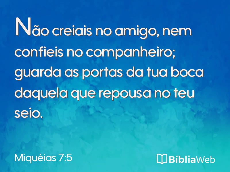 Miquéias 7:5 em imagem para compartilhar