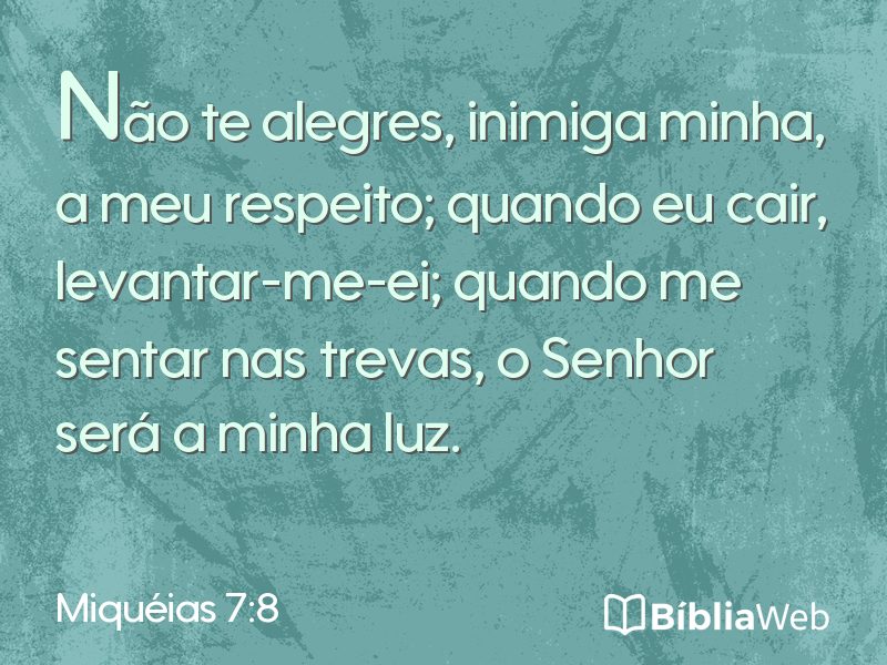 Miquéias 7:8 em imagem para compartilhar