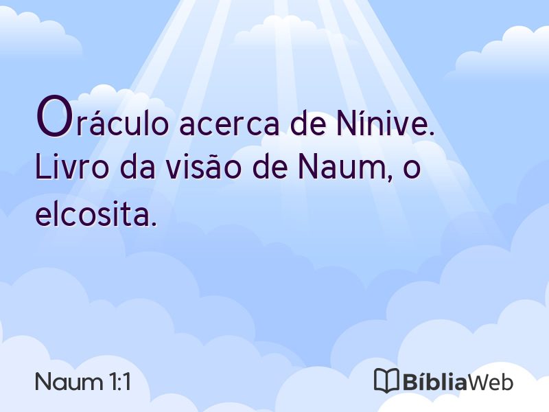 Naum 1:1 em imagem para compartilhar