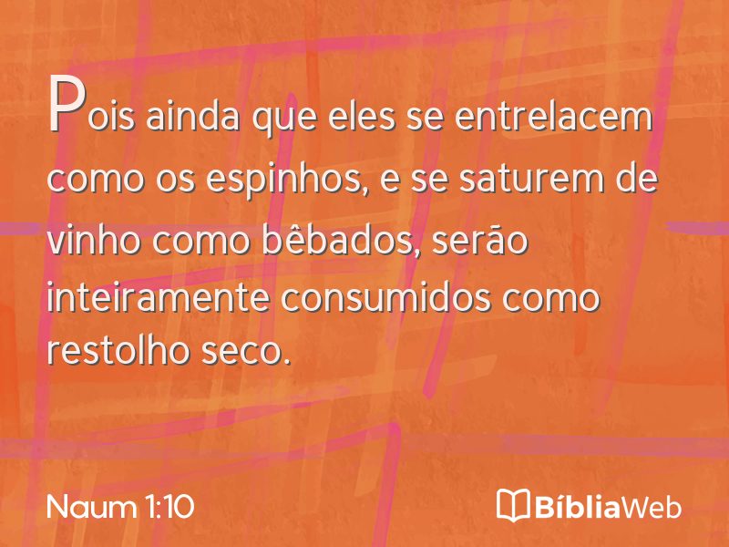 Naum 1:10 em imagem para compartilhar