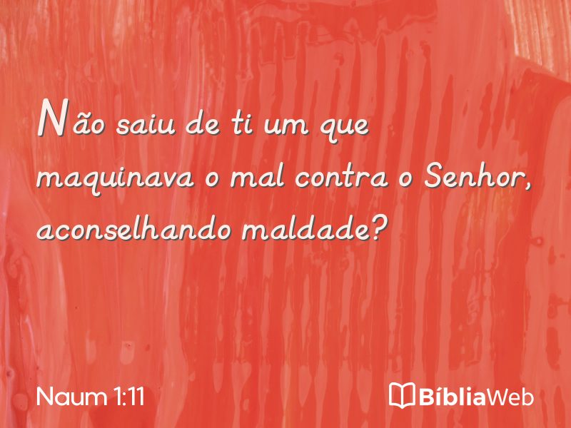 Naum 1:11 em imagem para compartilhar