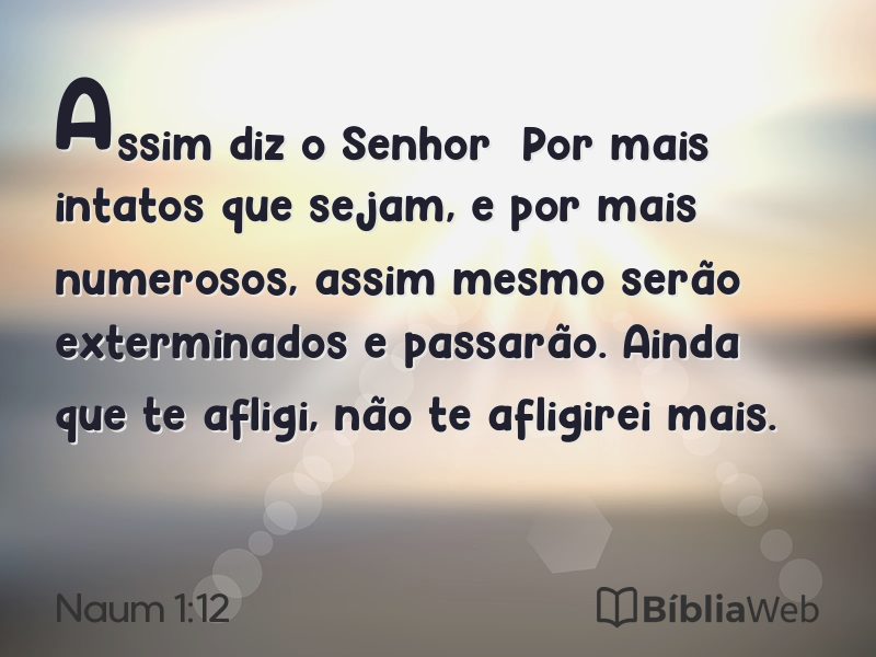Naum 1:12 em imagem para compartilhar