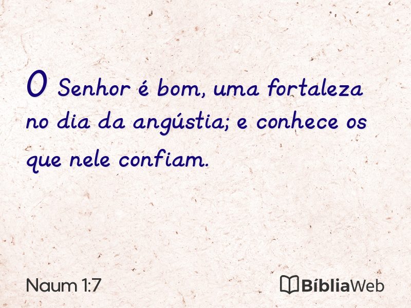 Naum 1:7 em imagem para compartilhar