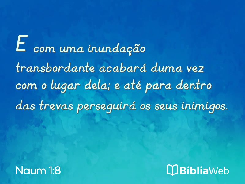 Naum 1:8 em imagem para compartilhar